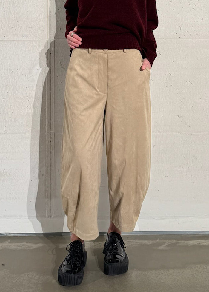 RUNDHOLZ BLACK LABEL BALLOON FAUX SUEDE TROUSER
