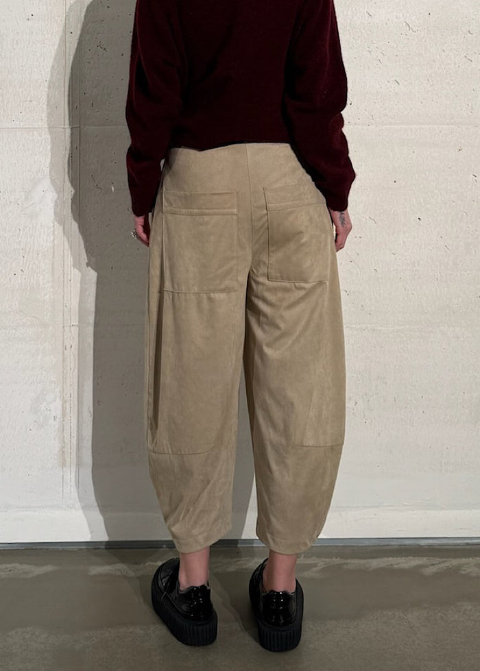 RUNDHOLZ BLACK LABEL BALLOON FAUX SUEDE TROUSER