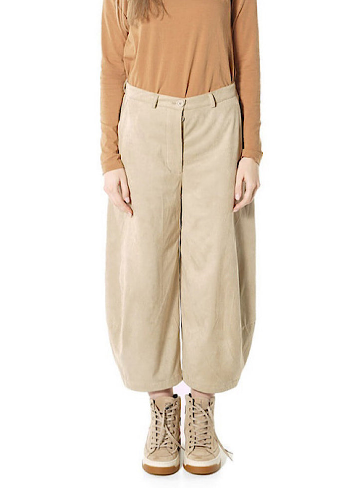 FAUX SUEDE BALLOON TROUSER