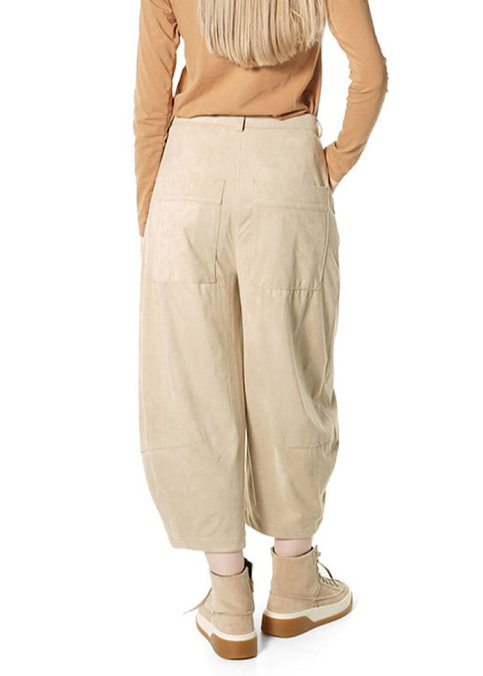 FAUX SUEDE BALLOON TROUSER