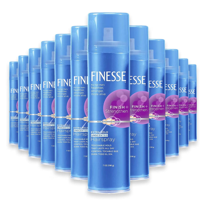 Finesse Extra Hold Unscented Hair Spray - 7 oz - 12 Pack