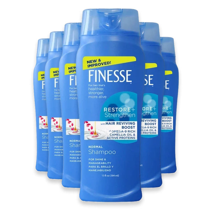 Finesse Restore + Strengthen Normal Shampoo - 13 oz - 6 Pack