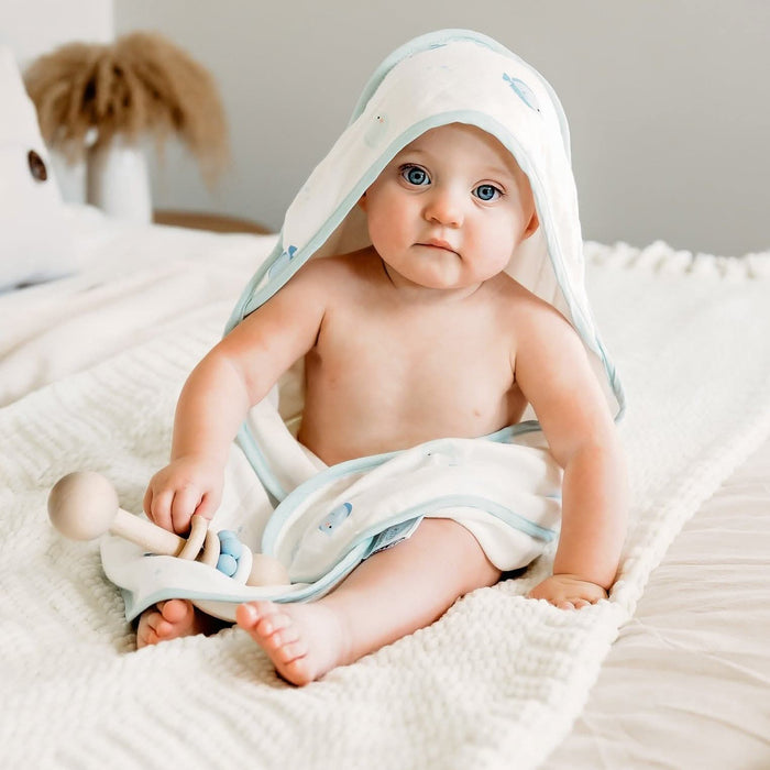 fish hooded towel