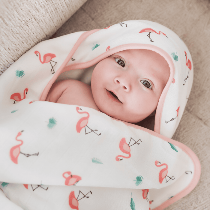 Flamingo Hooded Towel Set