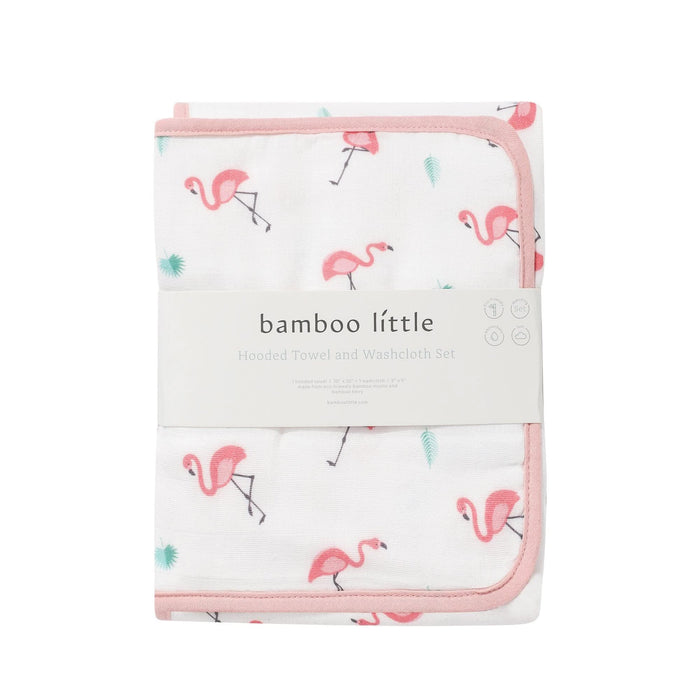 Flamingo Hooded Towel Set