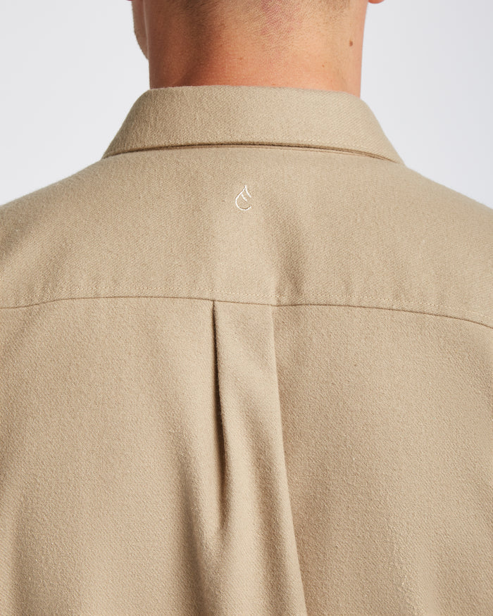 Flannel shirt Beige