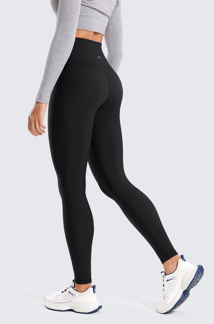Women's Fleece Lined Leggings 28" Black