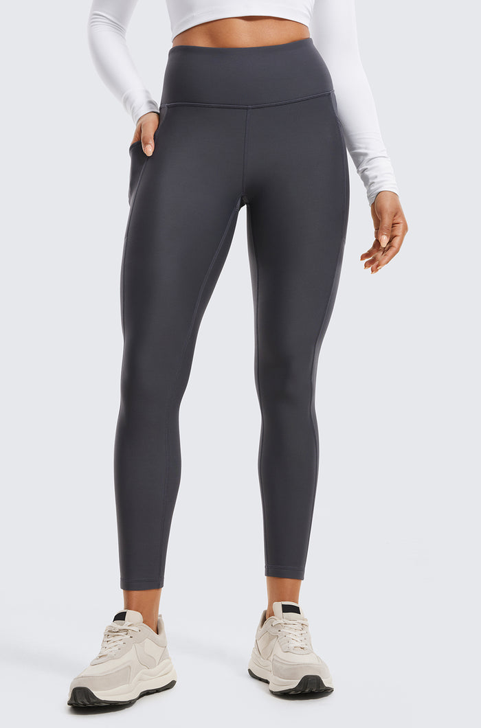 Fleece Lined Leggings with Pockets 25''