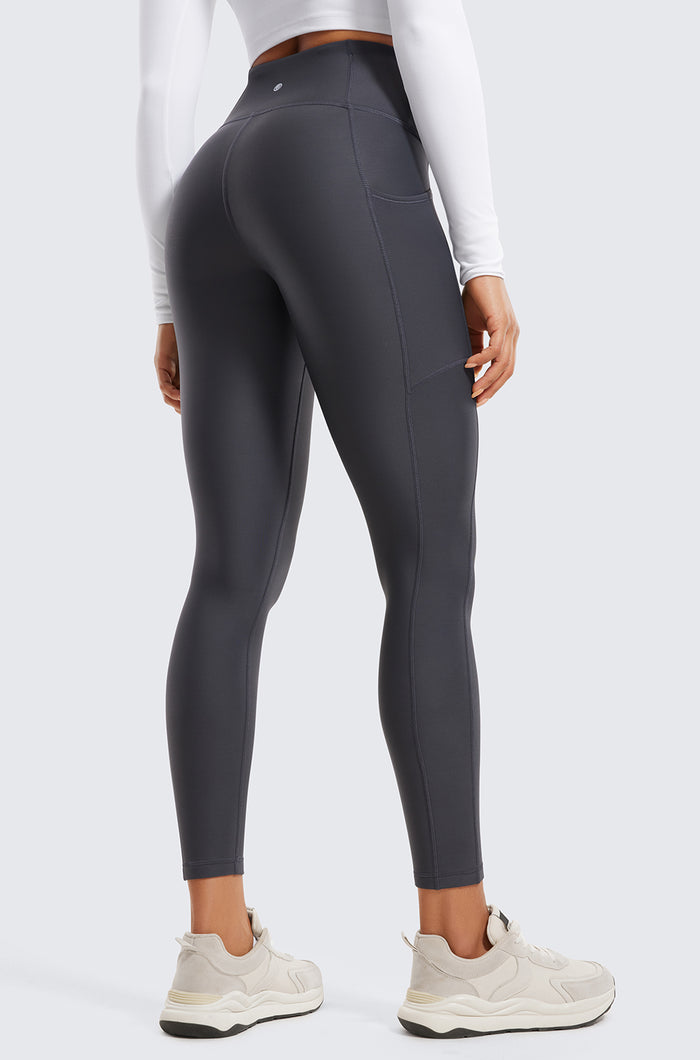 Fleece Lined Leggings with Pockets 25''
