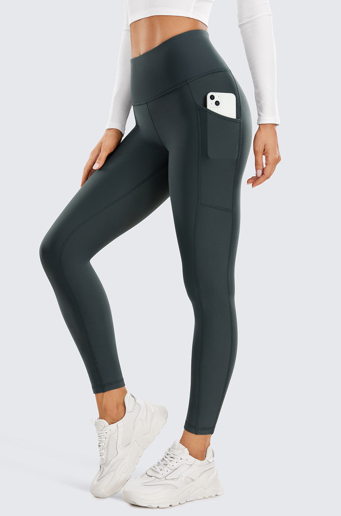 Fleece Lined Leggings with Pockets 25''
