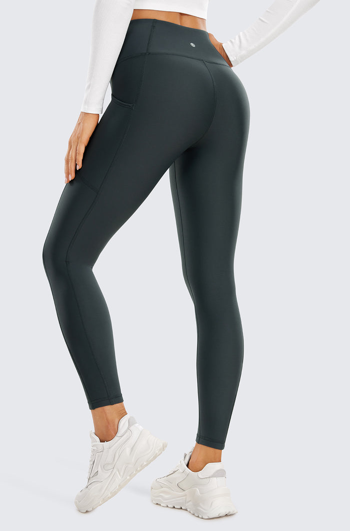 Fleece Lined Leggings with Pockets 25''