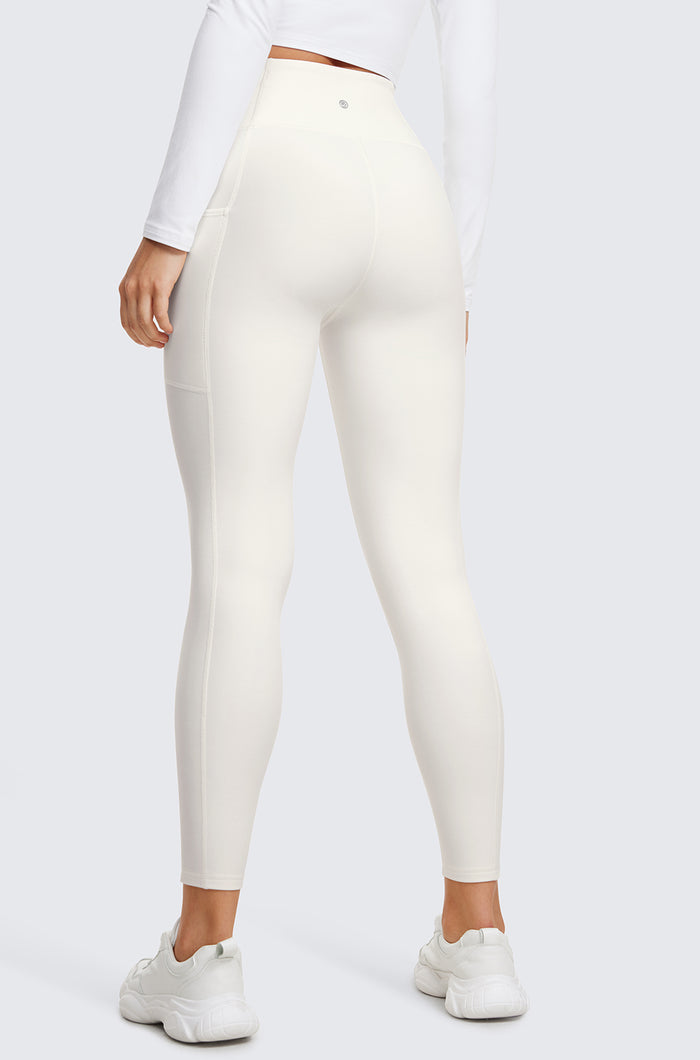 Fleece Lined Leggings with Pockets 25''