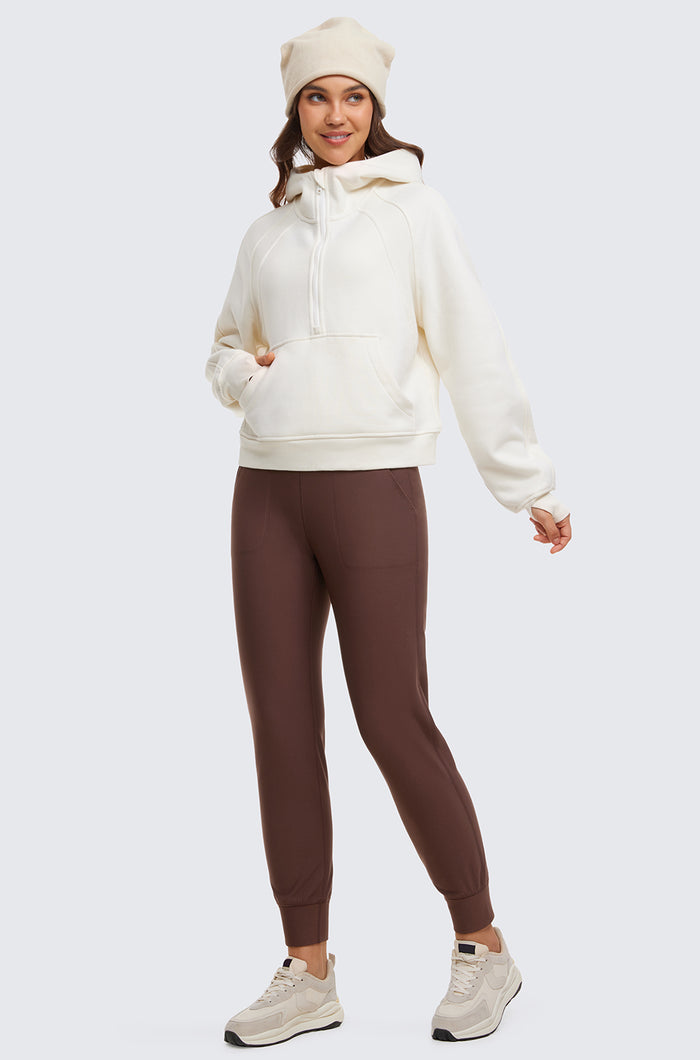Fleece Lined Pockets Joggers 27.5"