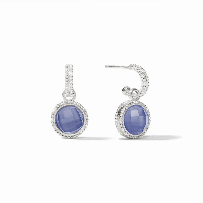 Fleur-de-Lis Hoop & Charm Earring
