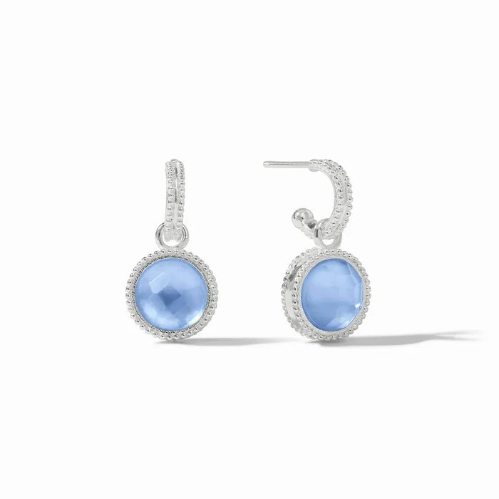 Fleur-de-Lis Hoop & Charm Earring