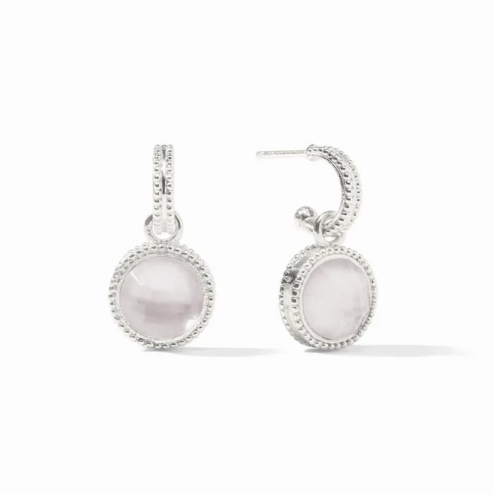 Fleur-de-Lis Hoop & Charm Earring