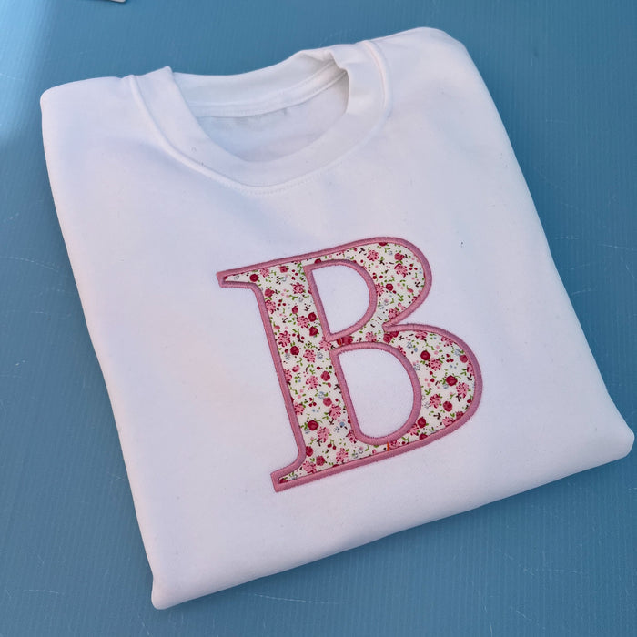 Floral inital sweatshirt