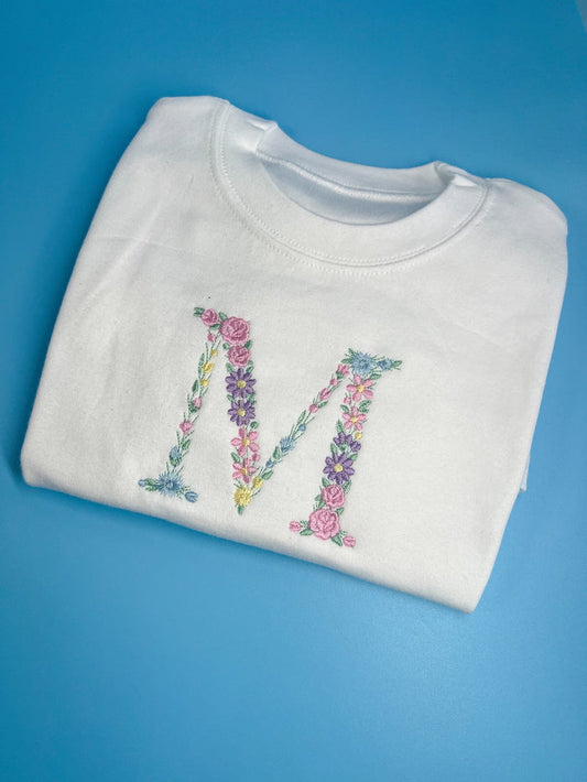 Floral inital T-Shirt