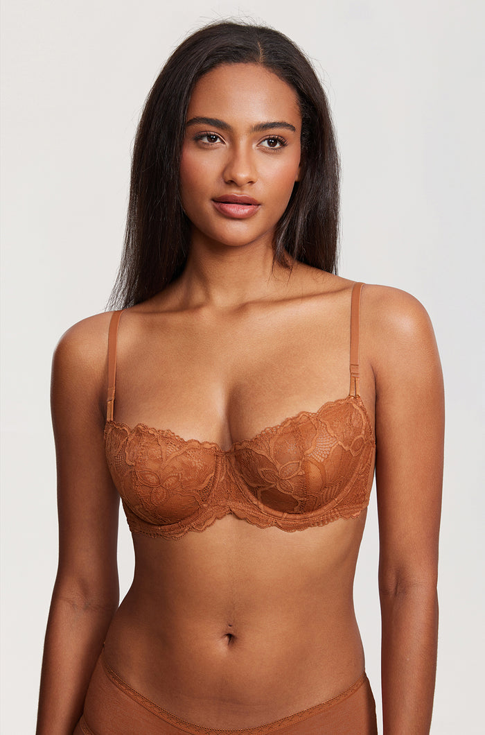 Floral Lace Balconette Bra