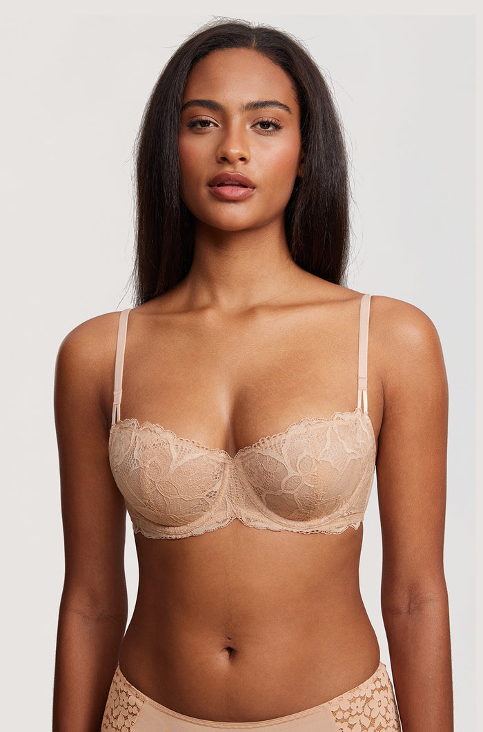 Floral Lace Balconette Bra