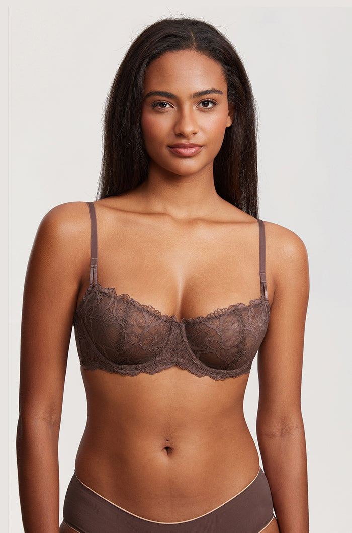 Floral Lace Balconette Bra