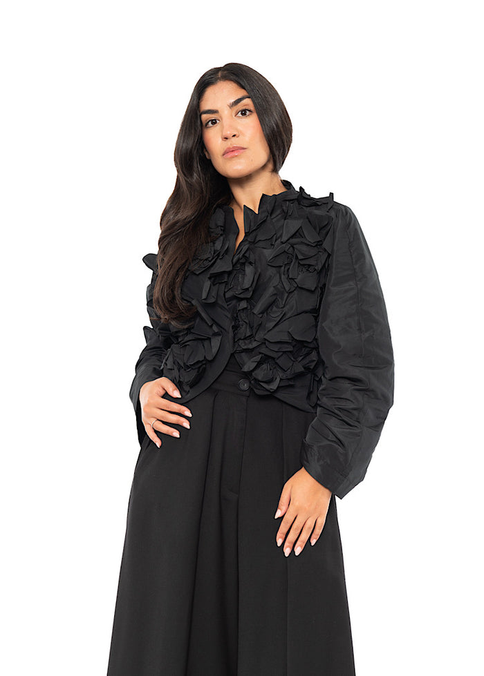 FLOWER APPLIQUÉ SHORT JACKET