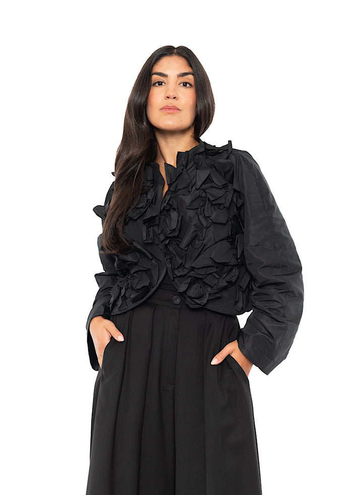 FLOWER APPLIQUÉ SHORT JACKET