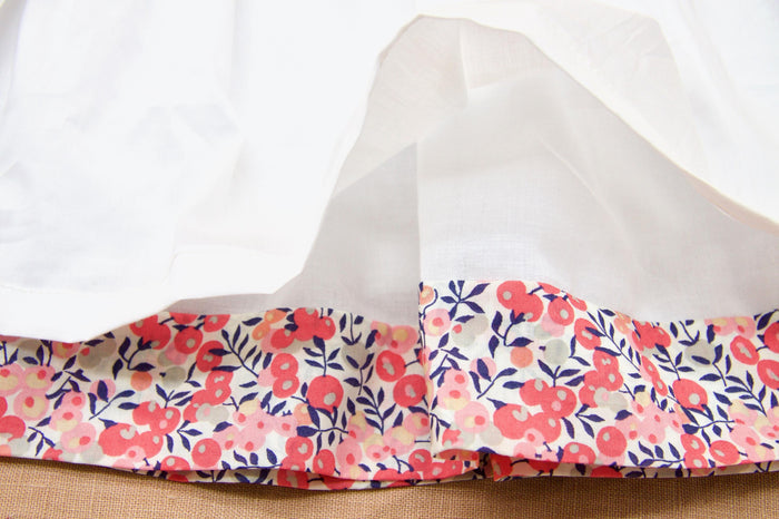 Flower Girl Liberty Dress: White Baptism Dress, Wedding Special Occasion