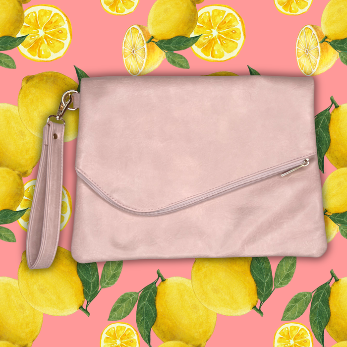 Fold Over Clutch Pnk