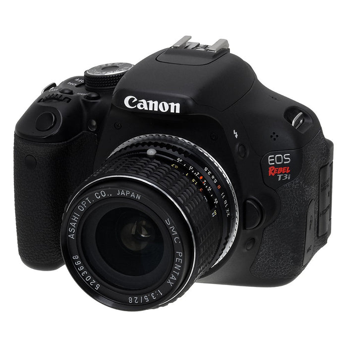 Fotodiox Lens Adapter - Compatible with Pentax K Mount (PK) Lenses to Canon EOS (EF-S Only) Mount Cameras
