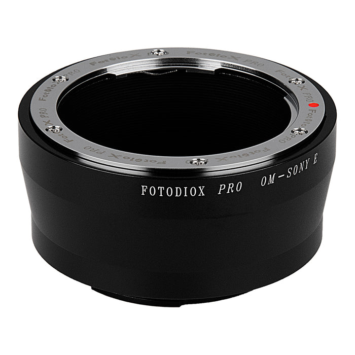 Fotodiox Pro Lens Mount Adapter - Olympus Zuiko (OM) 35mm SLR Lens to Sony Alpha E-Mount Mirrorless Camera Body
