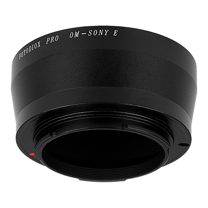 Fotodiox Pro Lens Mount Adapter - Olympus Zuiko (OM) 35mm SLR Lens to Sony Alpha E-Mount Mirrorless Camera Body