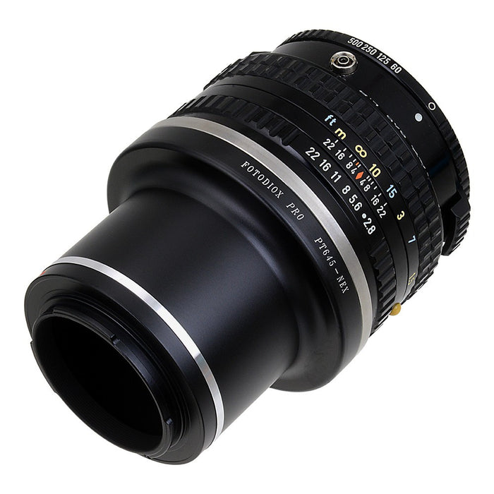 Fotodiox Pro Lens Mount Adapter - Pentax 645 (P645) Mount SLR Lens to Sony Alpha E-Mount Mirrorless Camera Body