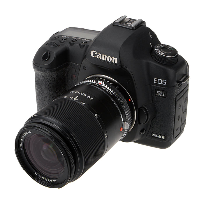 Fotodiox Pro Lens Mount Adapter - Sony Alpha A-Mount (and Minolta AF) DSLR Lens to Canon EOS (EF, EF-S) Mount SLR Camera Body, with Built-In Aperture Control Dial