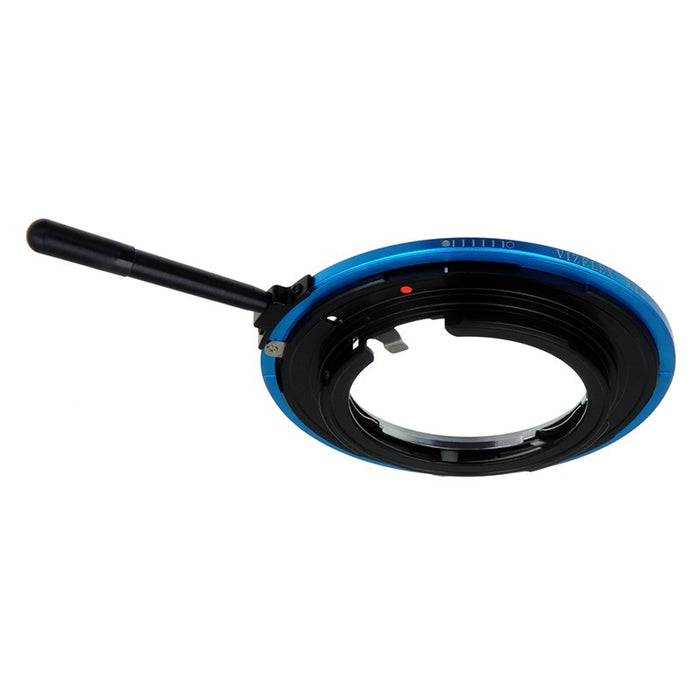 Fotodiox Pro Lens Mount Cine Adapter - Nikon Nikkor F Mount G-Type D/SLR Lens to Canon EOS (EF, EF-S) Mount SLR Camera Body with Built-In Aperture Control Handle