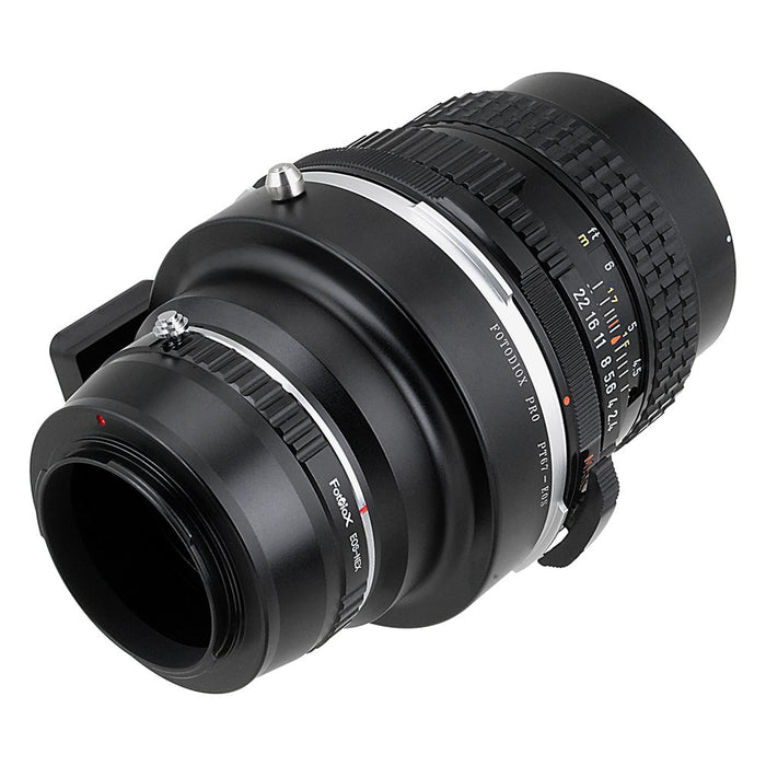 Fotodiox Pro Lens Mount Double Adapter - Pentax 6x7 (P67, PK67) Mount SLR Lens to Sony Alpha E-Mount Mirrorless Camera Body
