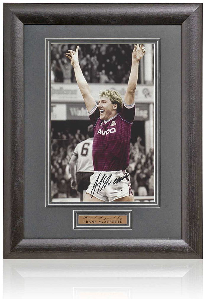 Frank McAvennie West Ham United Legend Hand Signed Photograph 15x19" Framed