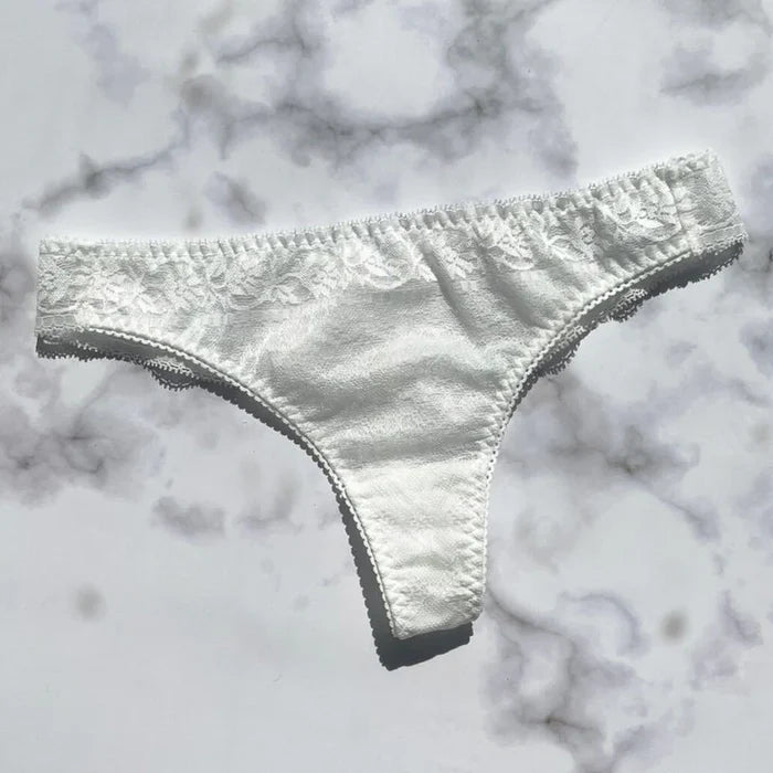 Freesia Thong | White