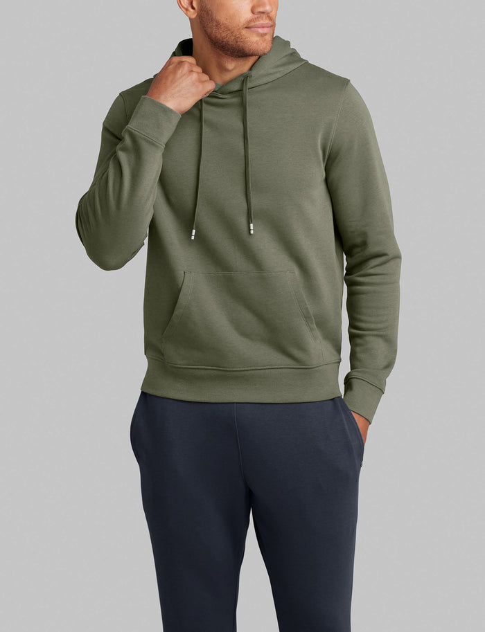French Terry Hoodie::Deep Lichen Green