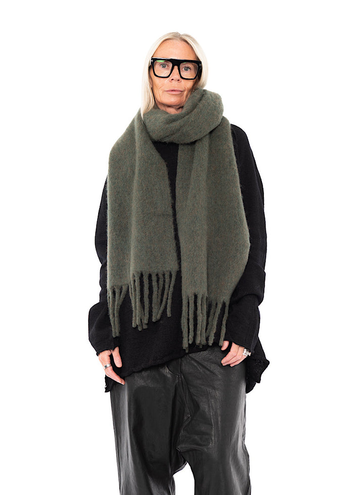 FRINGED ALPACA-BLEND SCARF