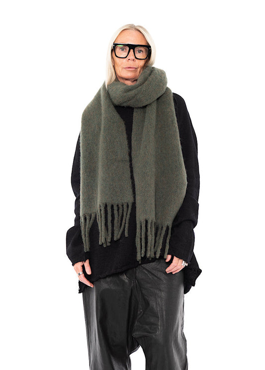 FRINGED ALPACA-BLEND SCARF