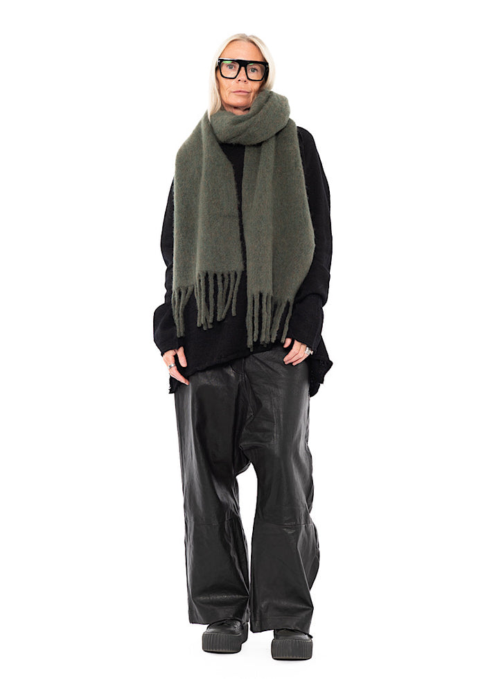 FRINGED ALPACA-BLEND SCARF