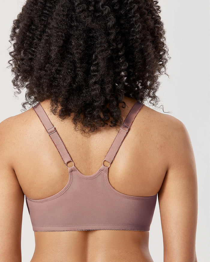 DELIMIRA Women's Front Closure Unlined Bra Mochaccino
