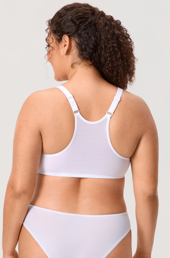 Full Coverage Front Closure Racerback Lace Bra
