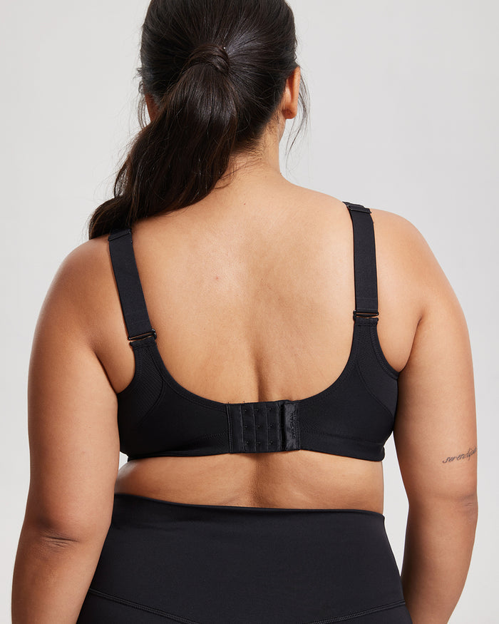 Women's Full Coverage Wireless Sport Bra Black