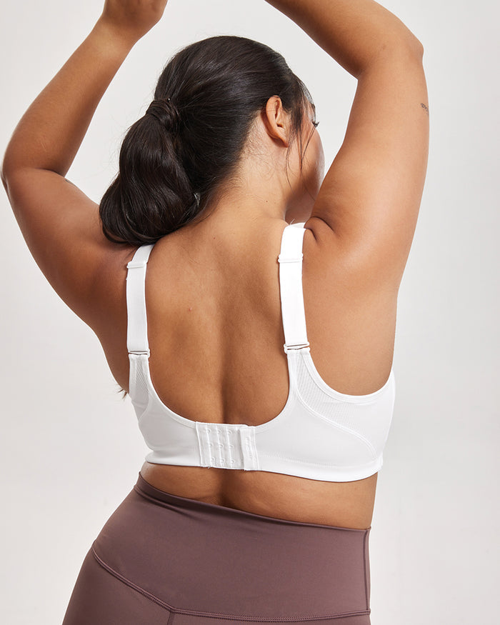 Women's Full Coverage Wireless Sport Bra White