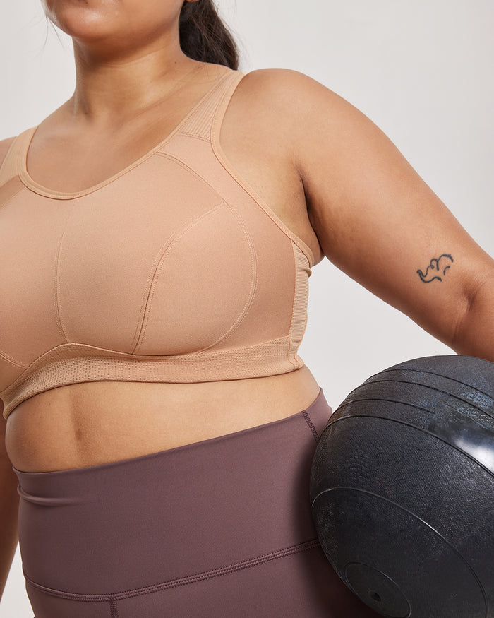 Women's Full Coverage Wireless Sport Bra Barely Buff