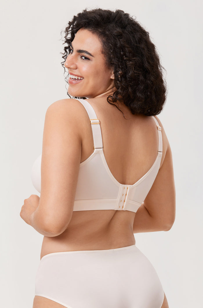 Women's Full Coverage Wireless Unlined Bra Rose White
