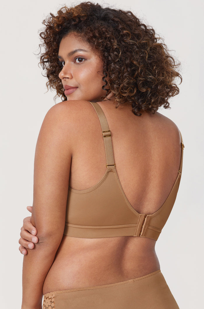 Women's Full Coverage Wireless Unlined Bra Gravel Beige