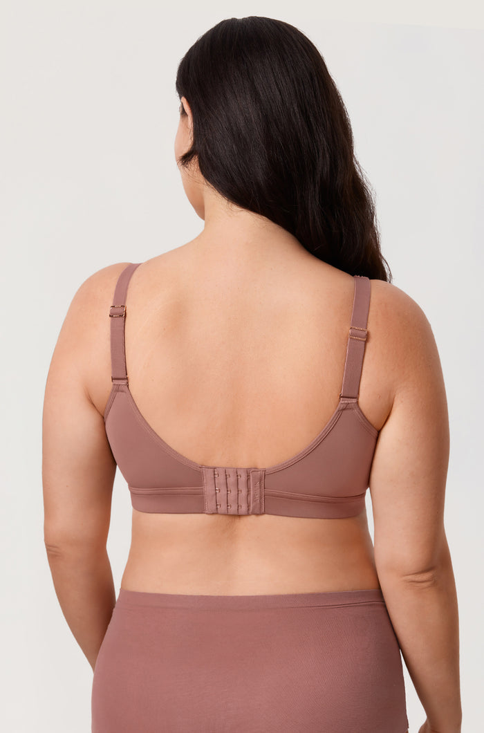 Women's Full Coverage Wireless Unlined Bra Rose Purple